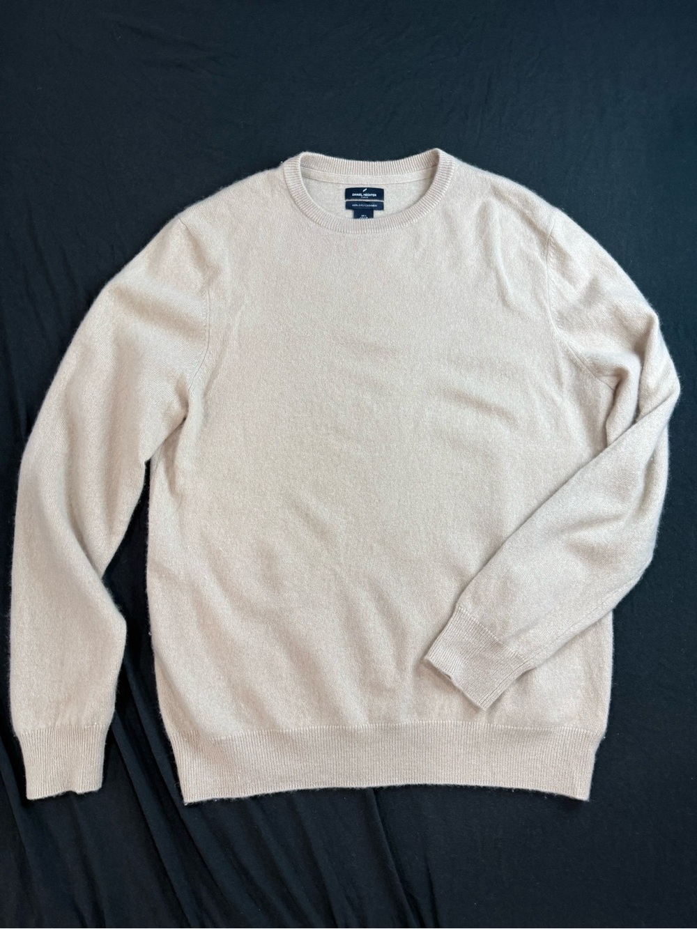 Daniel Hechter Men's Crewneck Cashmere Sweater in Light Beige - Picture 3 of 5
